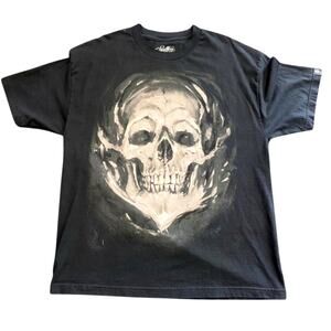 Sullen x Shawn Barber Skull Graphic T Shirt XL Made In USA Tattoo Art